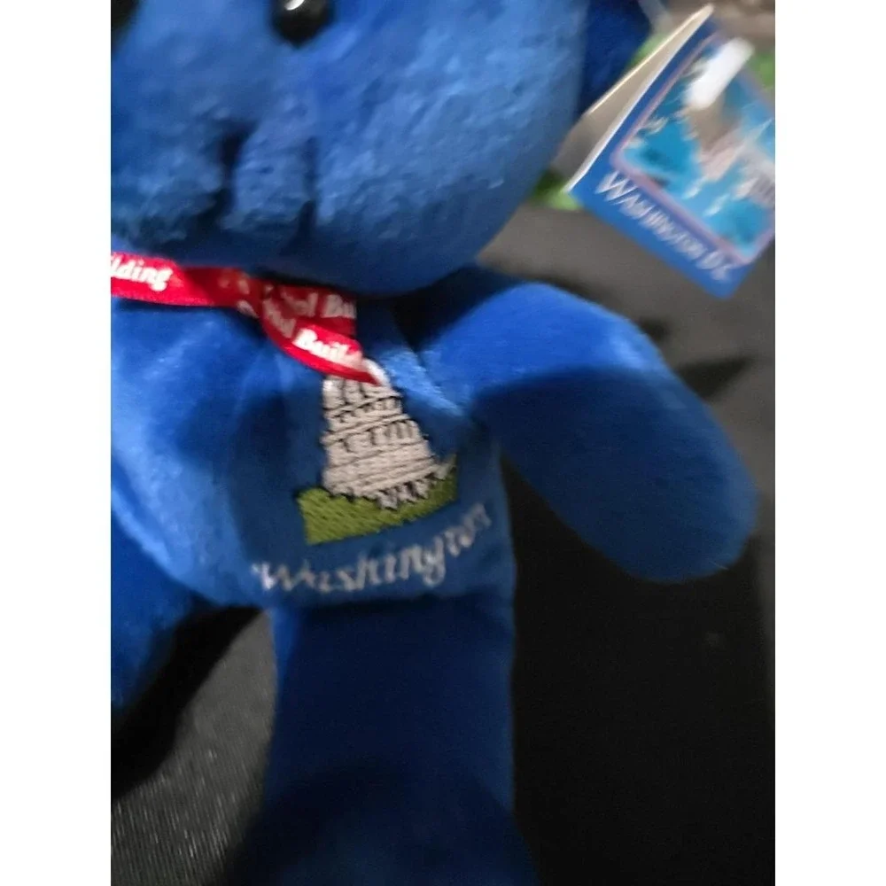 Symbolz Washington DC The Nation's Capital Blue Bear Plush With Swing Tag